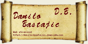 Danilo Bastajić vizit kartica